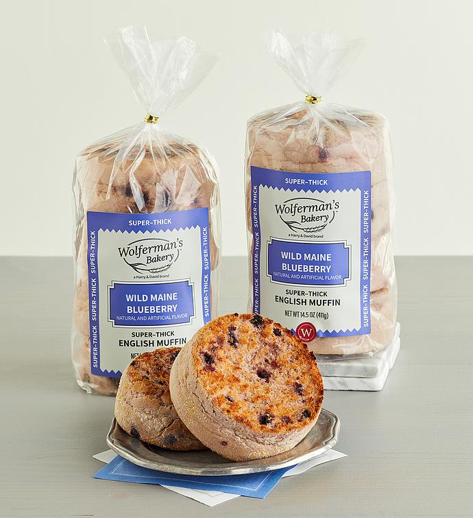 Blueberry Super-Thick English Muffins - 2 Packages